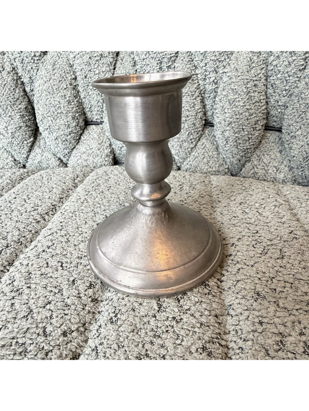 Vintage Web Pewter Colonial Style Weighted Candlestick Holder Only 4 In